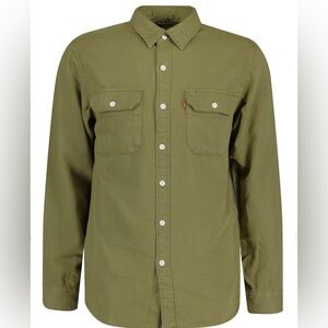 Levi's 3XL Men’s Durable 100% Cotton Pocket Cotton Long Sleeve Shirt Mil Green